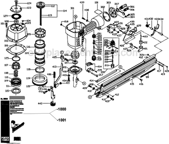 Part Location Diagram of A08650 DeWALT HEAD VALVE PISTON